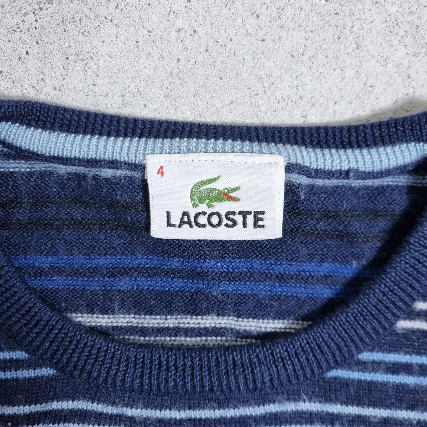 Lacoste Woolmark Vintage Striped Sweater Blue Gradient (M)