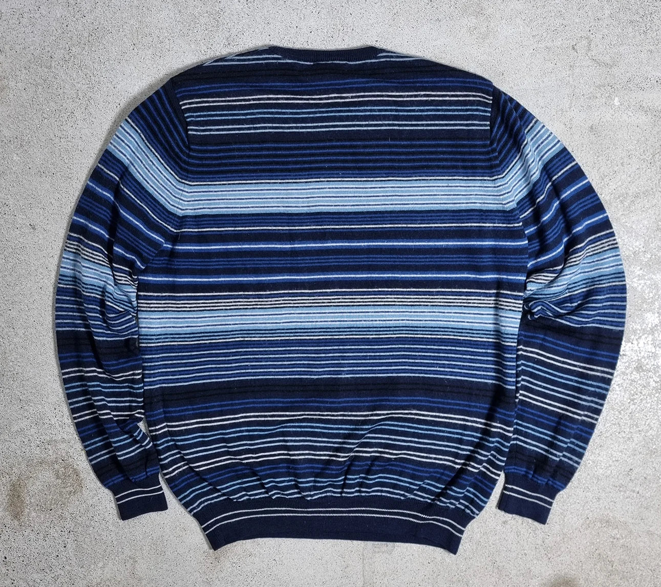 Lacoste Woolmark Vintage Striped Sweater Blue Gradient (M)