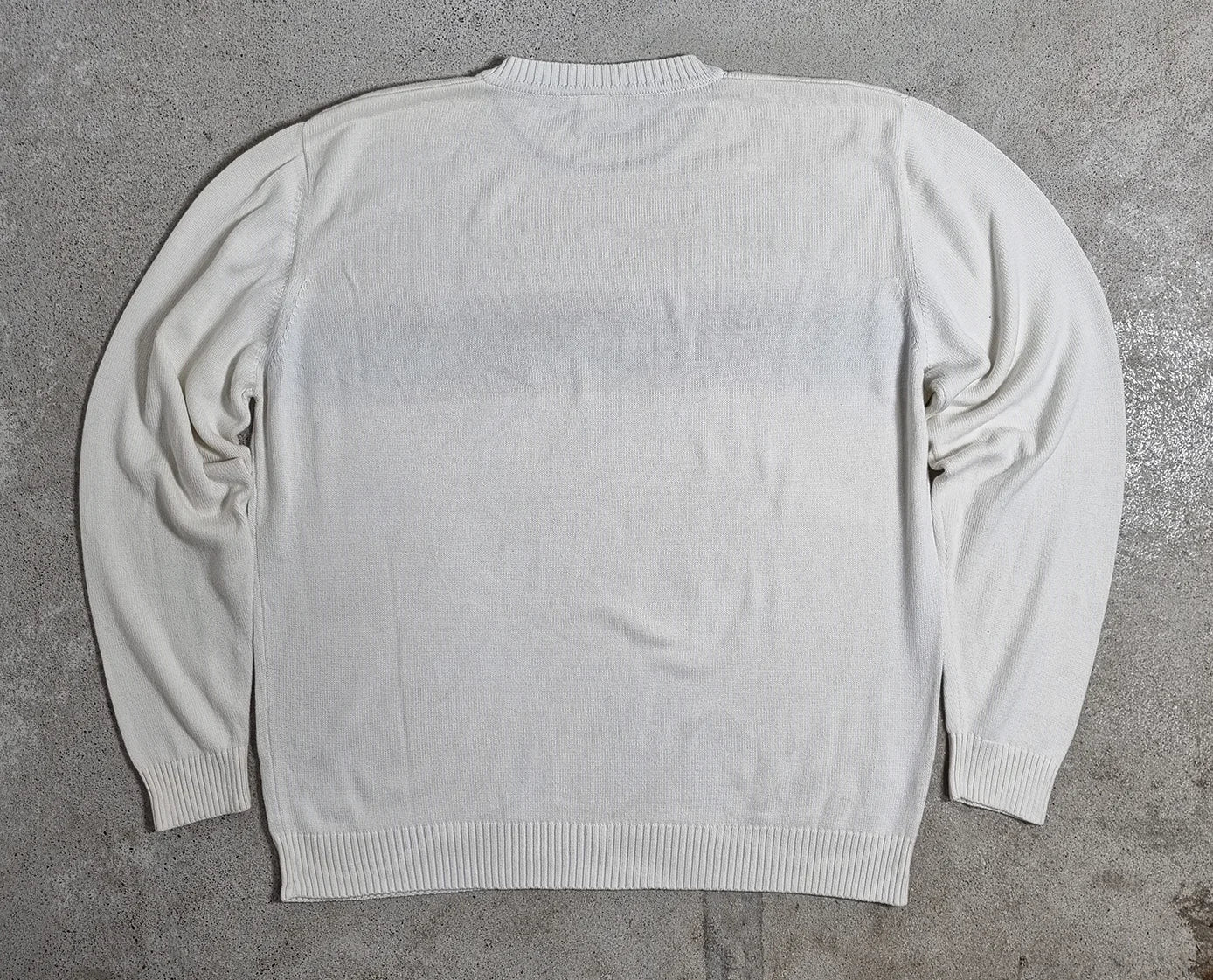 Lacoste Vintage Cotton Sweater White / Navy / Red Stripe (XXL)