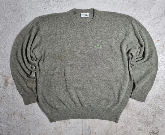 Lacoste Chemise Lambswool Sweater Grey-Green (L) – Made in Spain