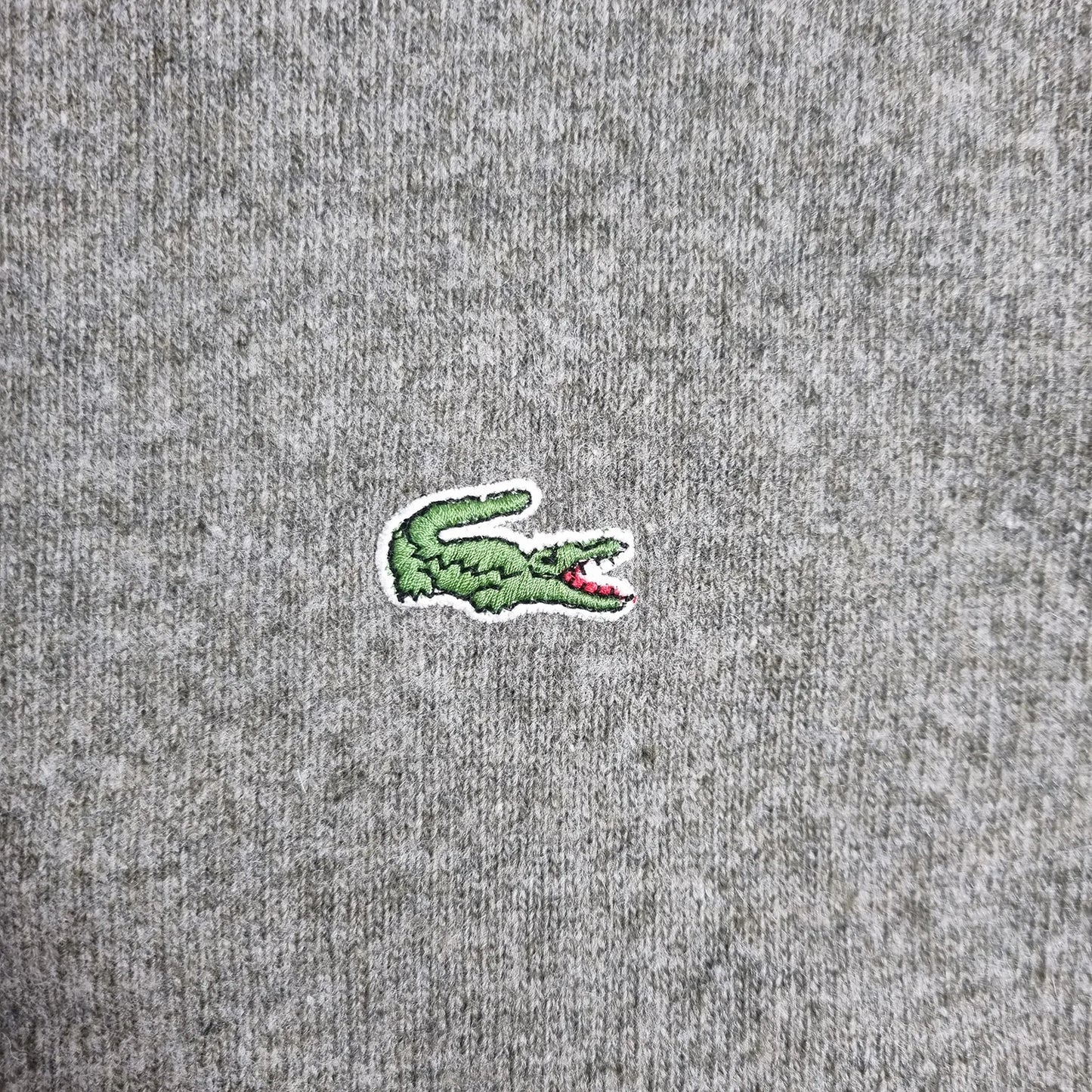 Lacoste Chemise Lambswool Sweater Grey-Green (L) – Made in Spain