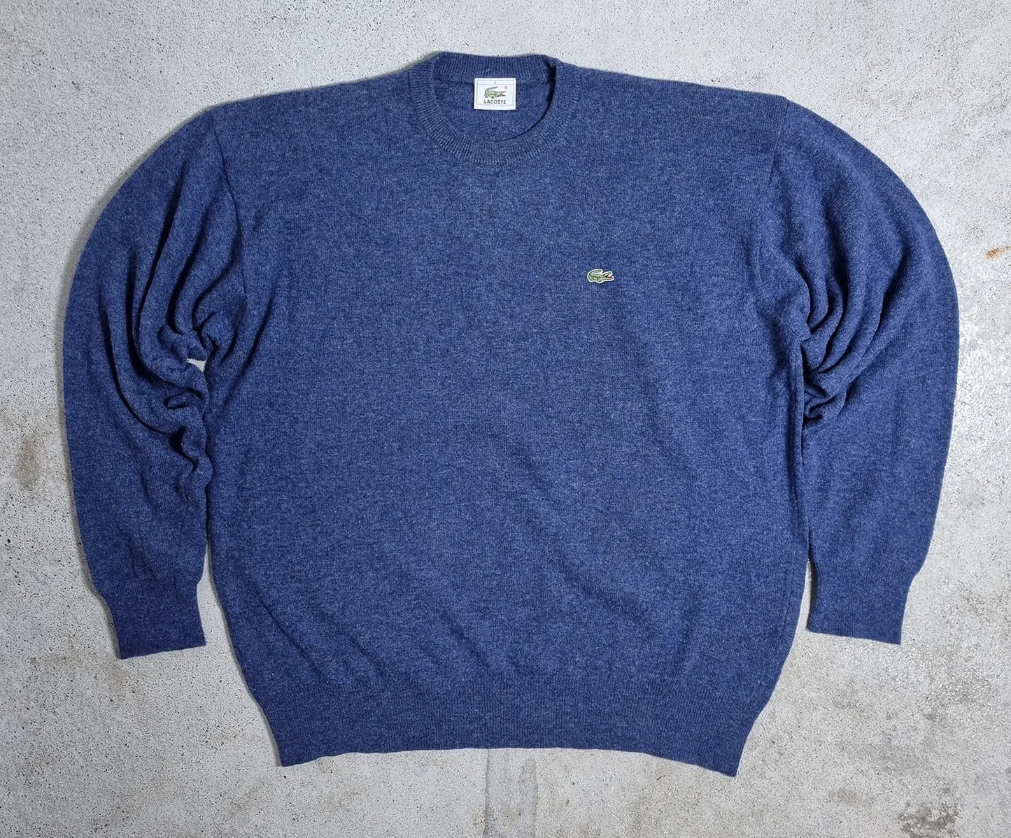 Lacoste Lambswool Sweater Blue Melange (L) – Made in Spain