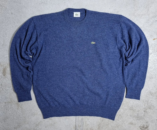 Lacoste Lambswool Sweater Blue Melange (L) – Made in Spain