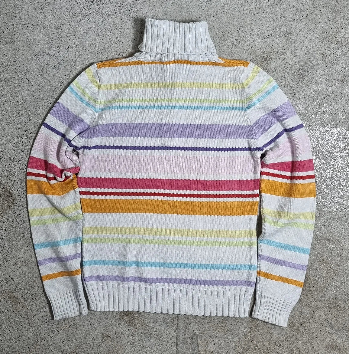 Lacoste Women’s Striped Knit Polo Sweater (FR 42)