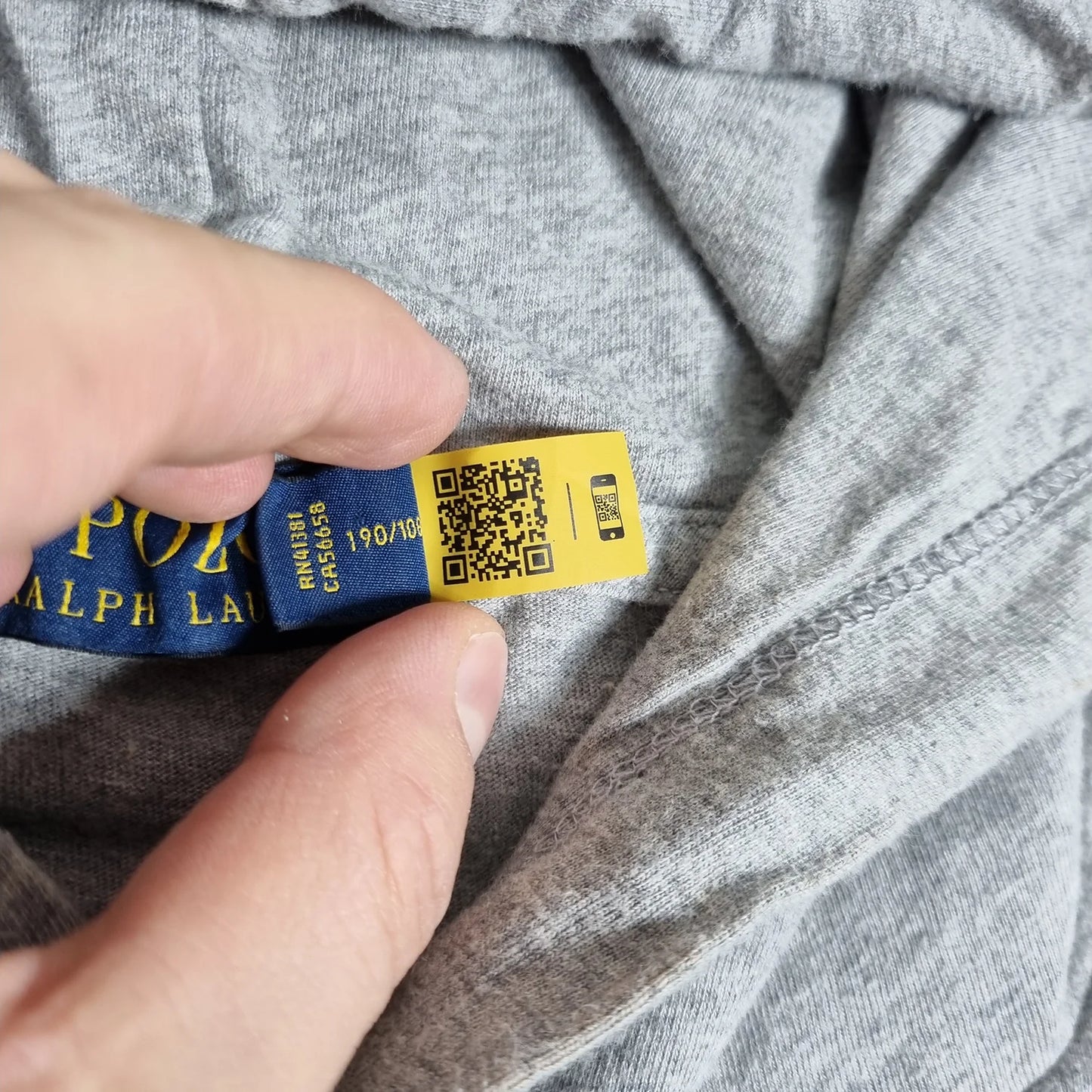 Ralph Lauren Polo Bear Hoodie Longsleeve Grey XXL – Nautical Yellow Jacket Print