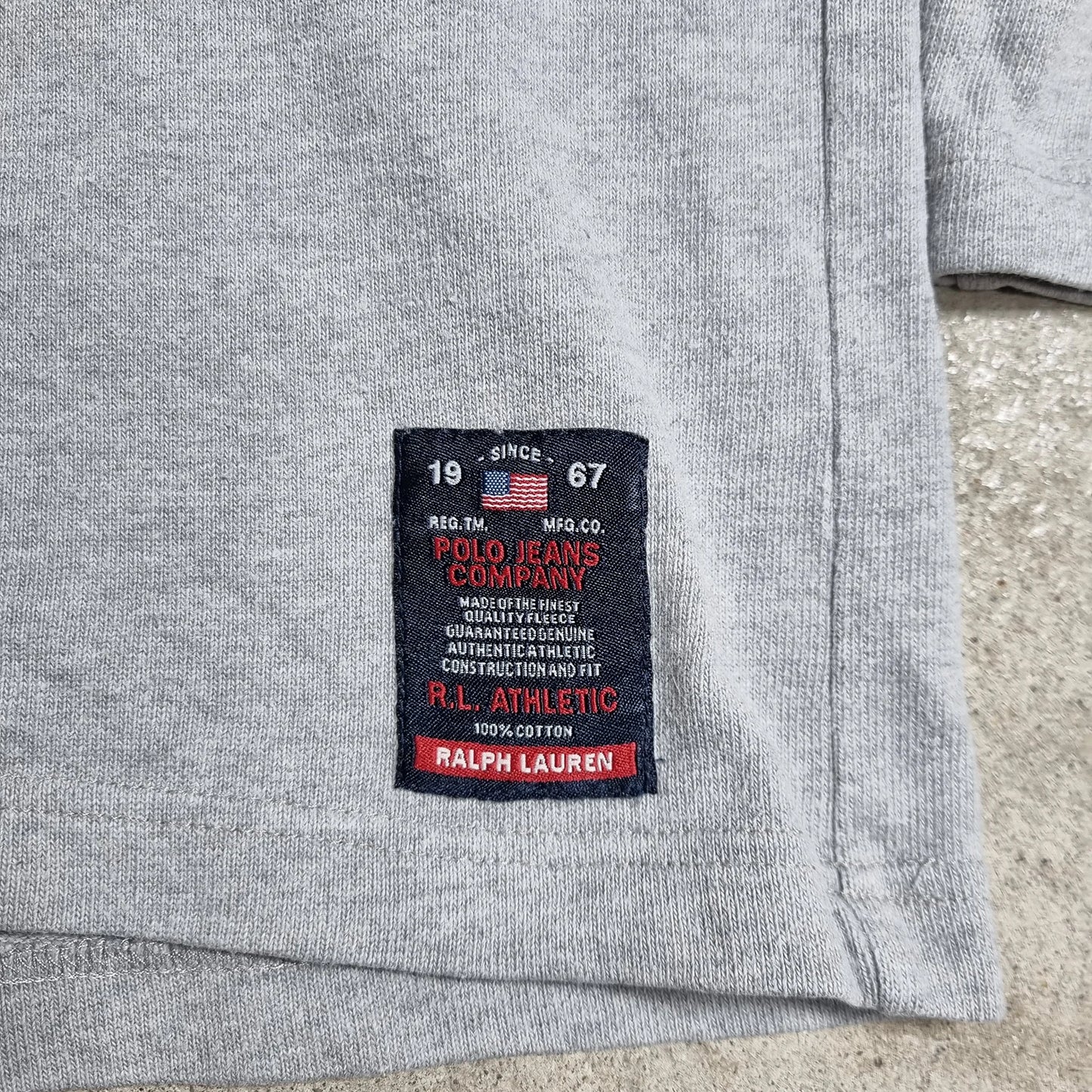 1990s Polo Jeans Co. Ralph Lauren Longsleeve Grey XXL – Collegiate Varsity Style