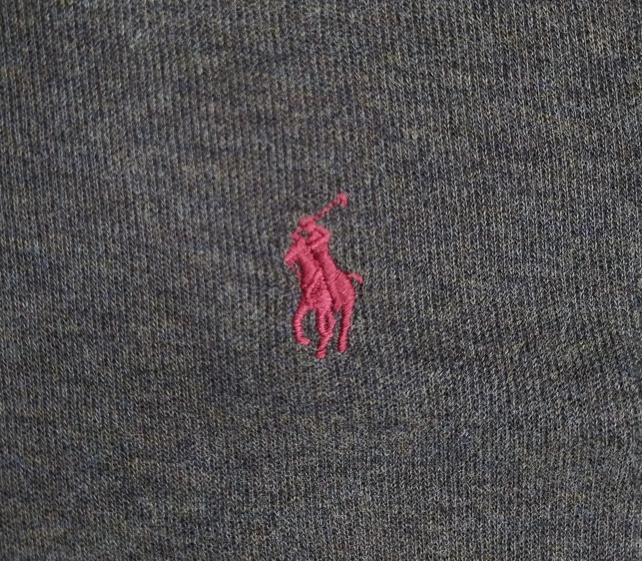 Ralph Lauren 1/4 Zip Estate Rib Pullover Brown L – Red Pony Logo