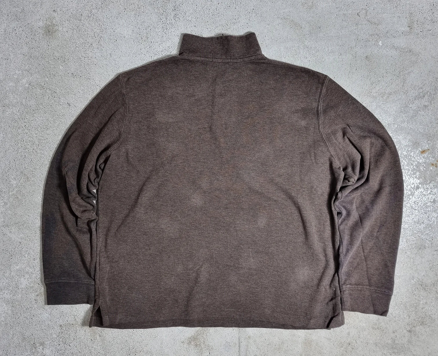 Ralph Lauren 1/4 Zip Estate Rib Pullover Brown L – Red Pony Logo