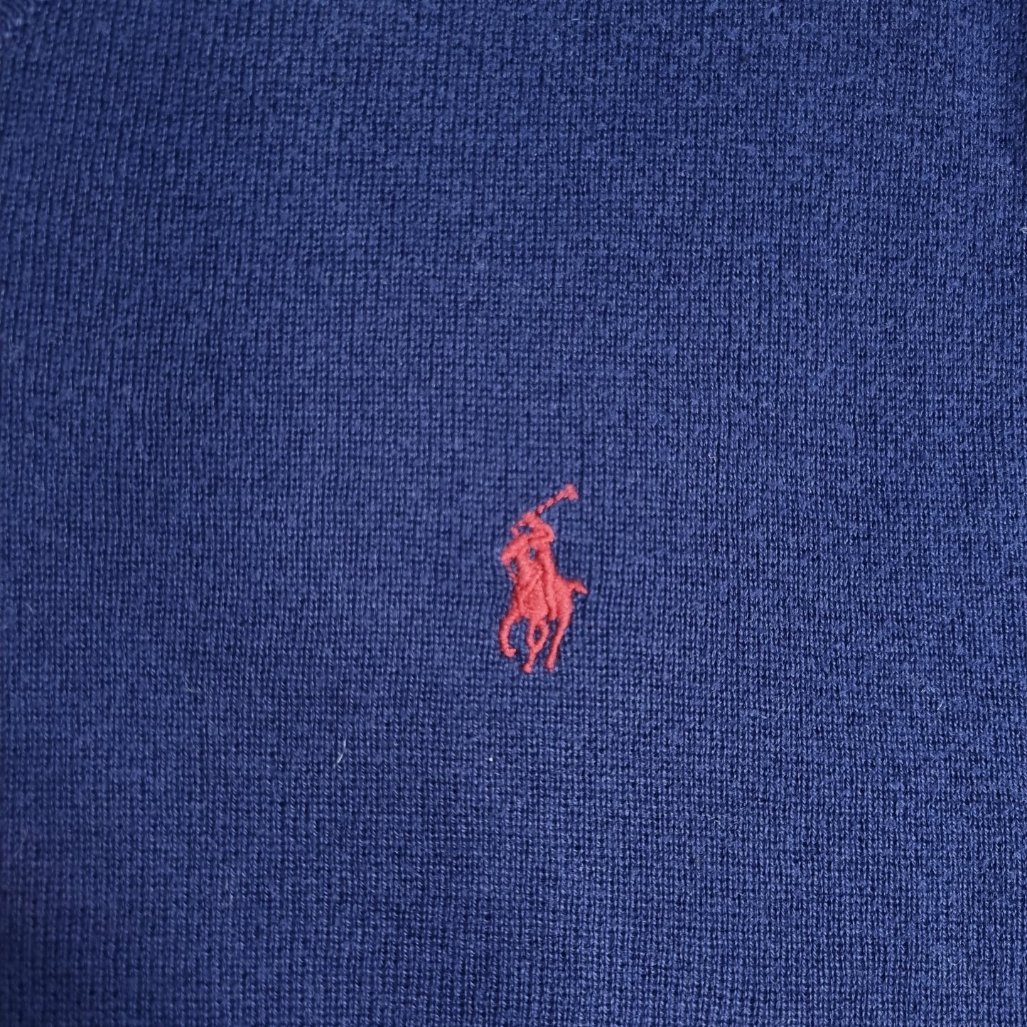 90s Polo Golf Ralph Lauren Strickweste Navy Cotton Knit Vest Red Logo (XL)
