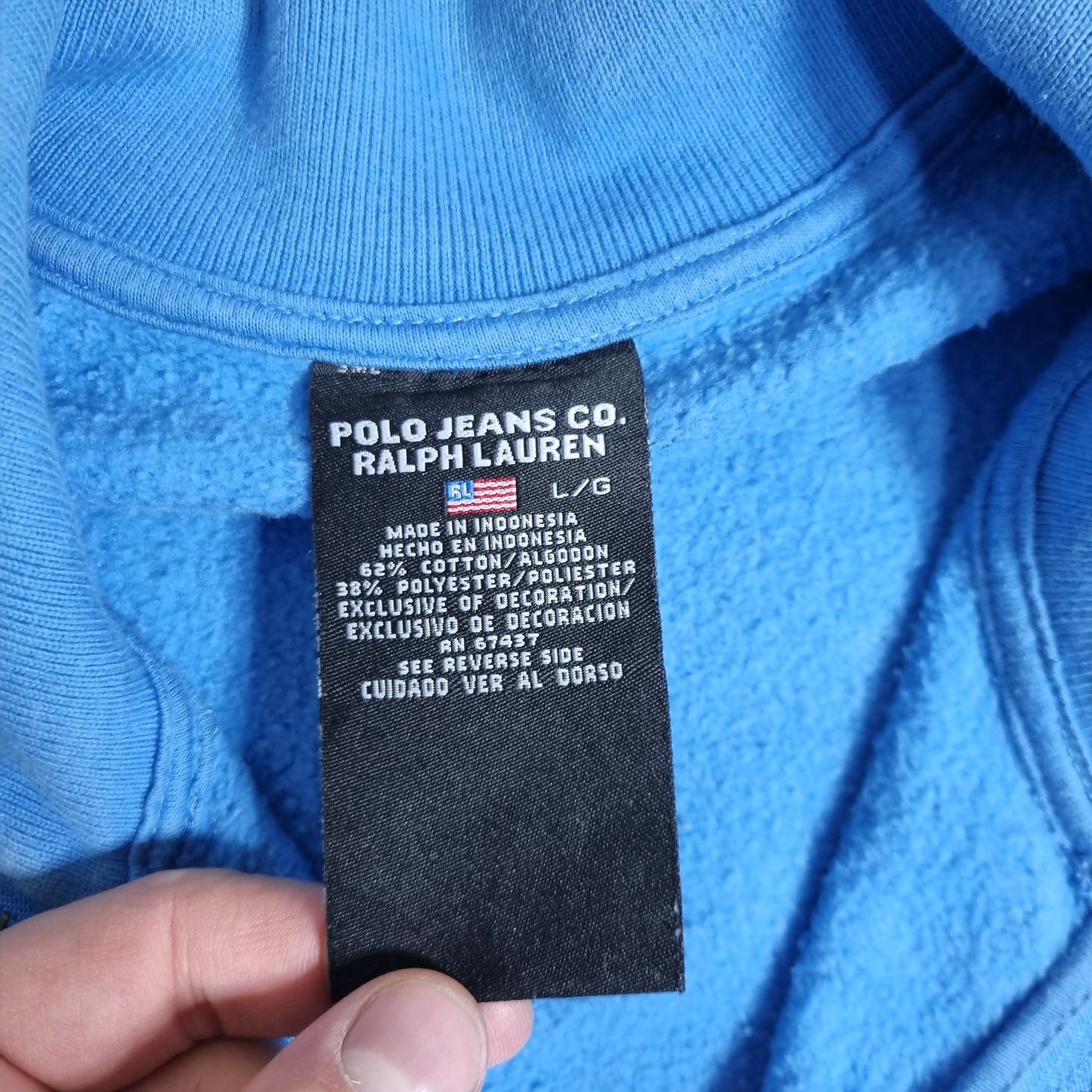 90s/00s Polo Jeans Co. Ralph Lauren Zip Jacket Royal Blue (L)