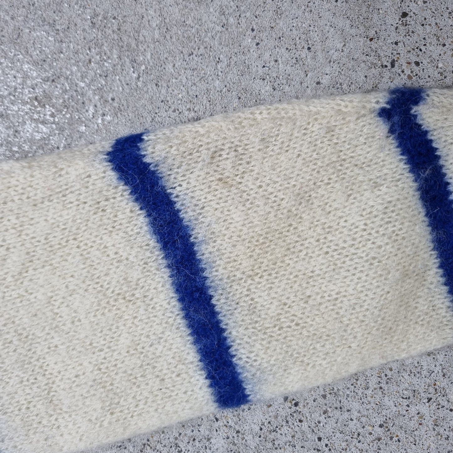 2000s Polo Ralph Lauren Strickpullover Breton Stripe Navy/Grey (S-M)