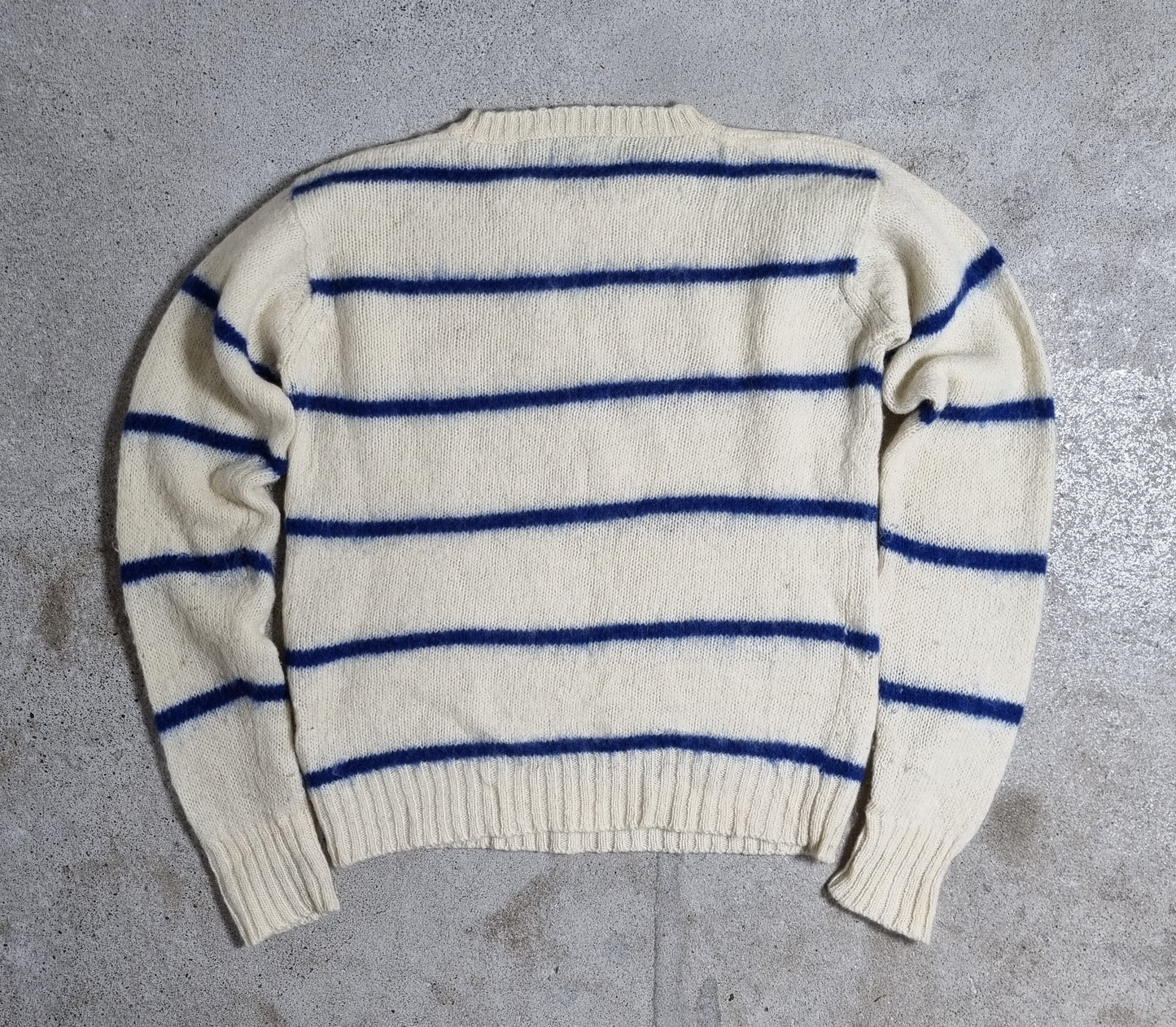 2000s Polo Ralph Lauren Strickpullover Breton Stripe Navy/Grey (S-M)