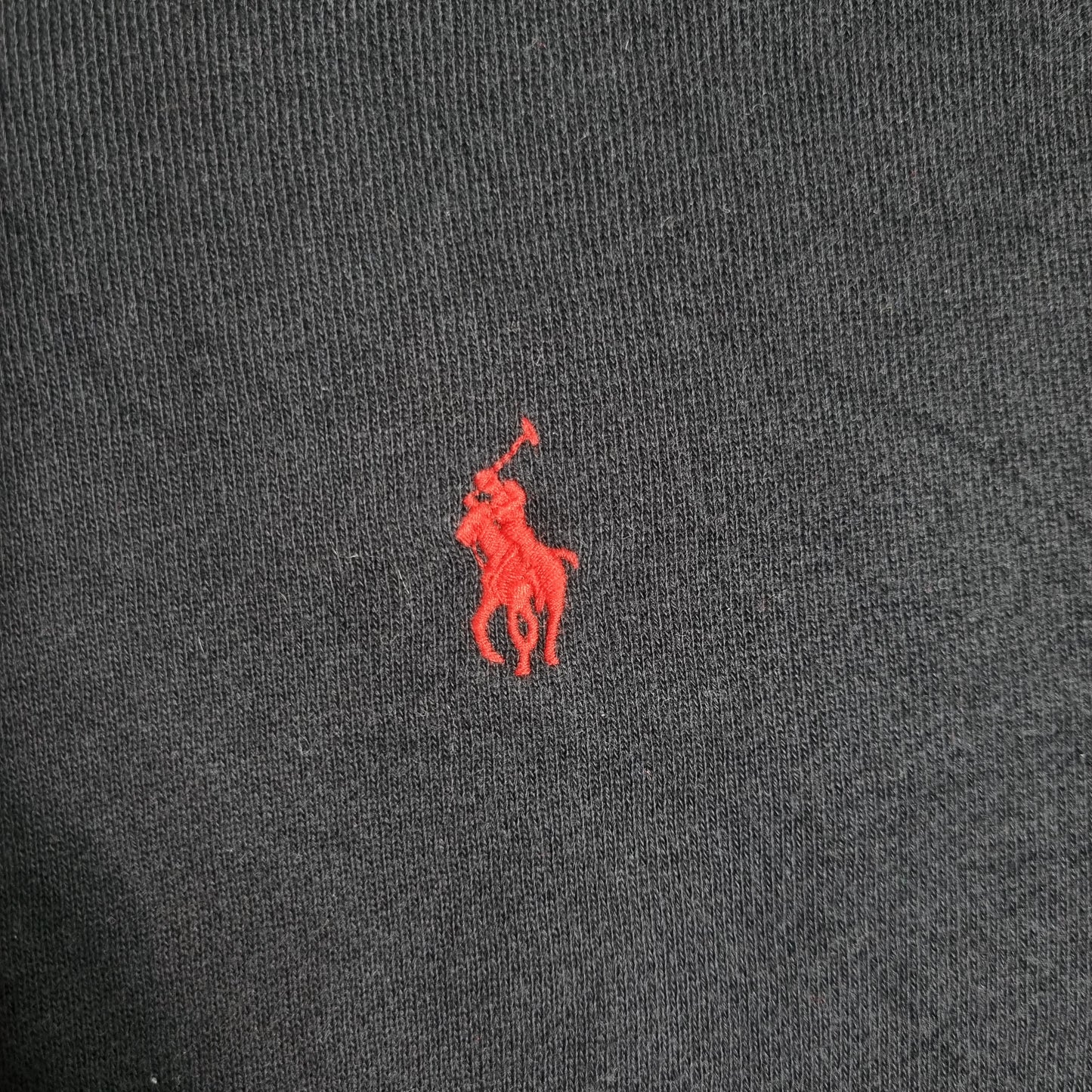 2010s Ralph Lauren Polo Zip Hoodie Schwarz Red Pony (XXL)