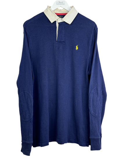 Ralph Lauren Langarmpolo Blau (L)