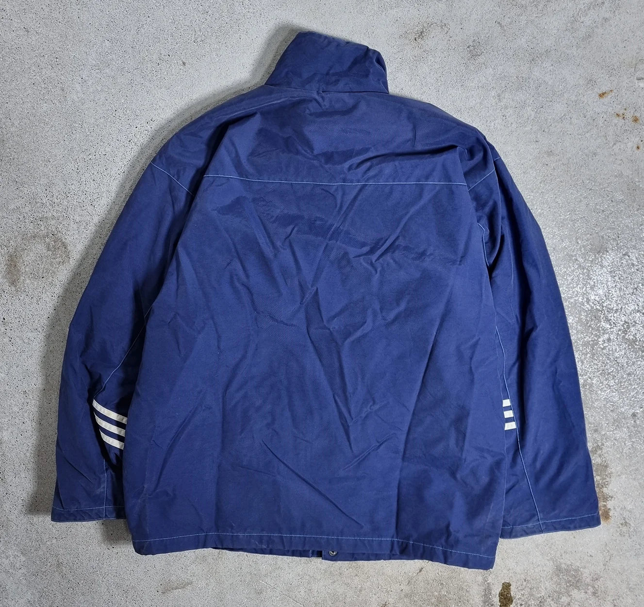 2000s adidas Performance Utility Outdoor Jacket Navy 3-Stripes (L)