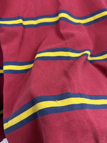 Ralph Lauren Langarmpolo Rot Gelb Grün (L)