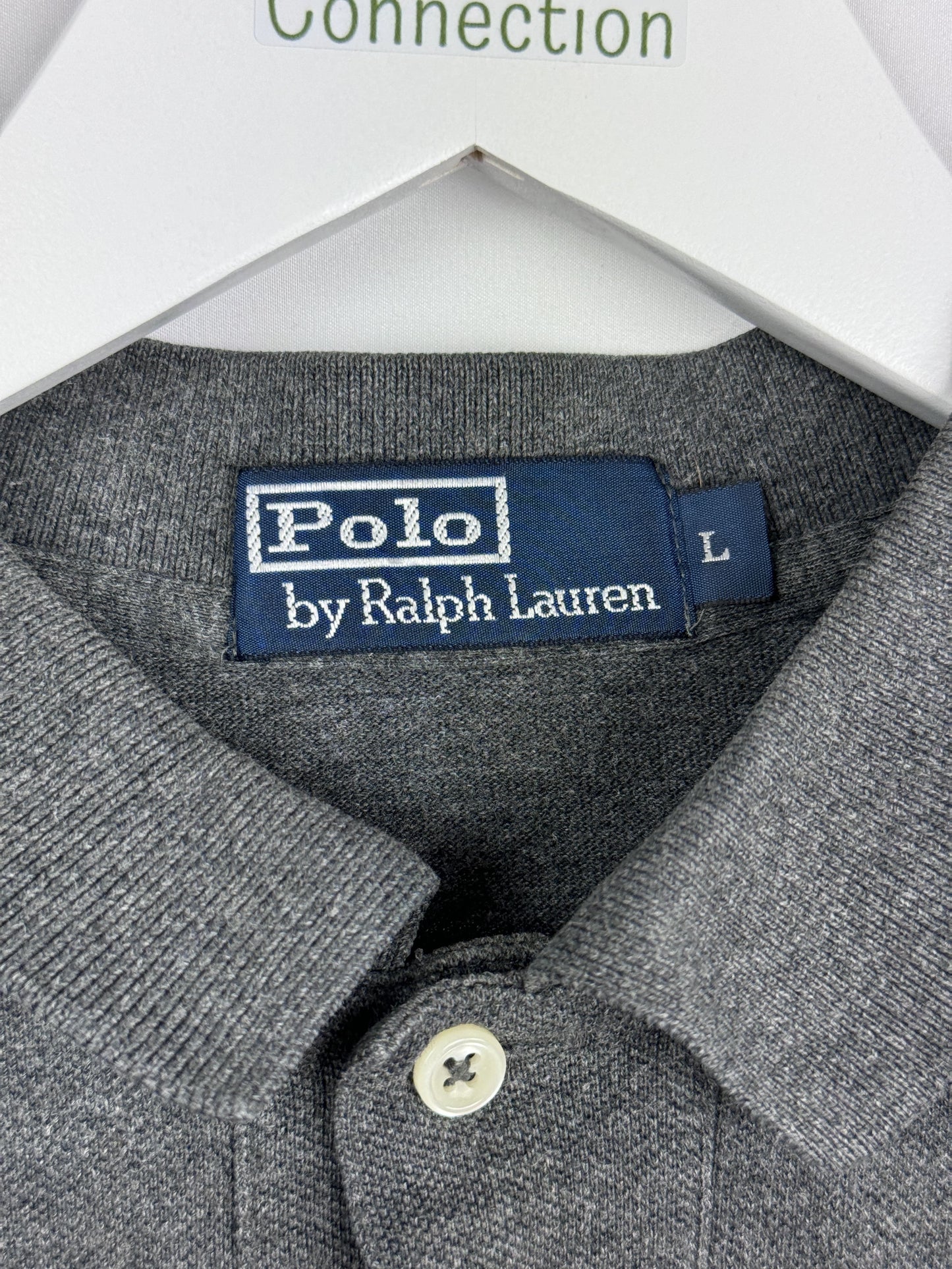 Ralph Lauren Langarmpolo Dunkelgrau (L)