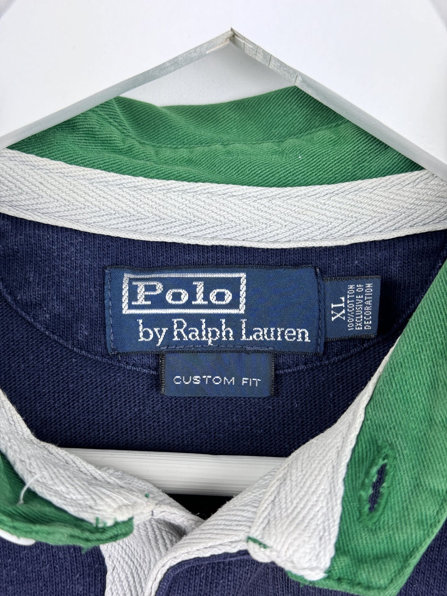 Ralph Lauren Langarmpolo Dunkelblau (XL)