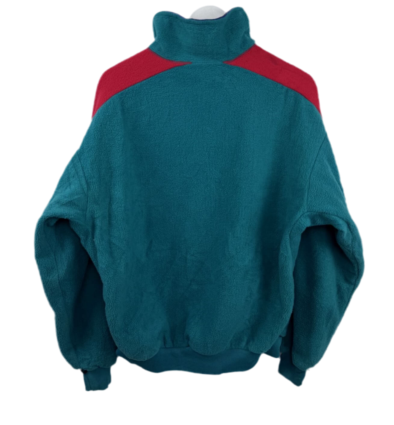 Columbia Zip Jacke Fleece Grün Rot (L)