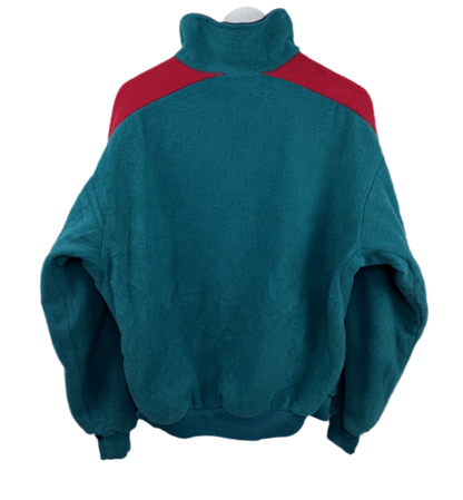 Columbia Zip Jacke Fleece Grün Rot (L)