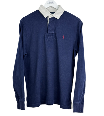 Ralph Lauren Langarmpolo Dunkelblau (M)