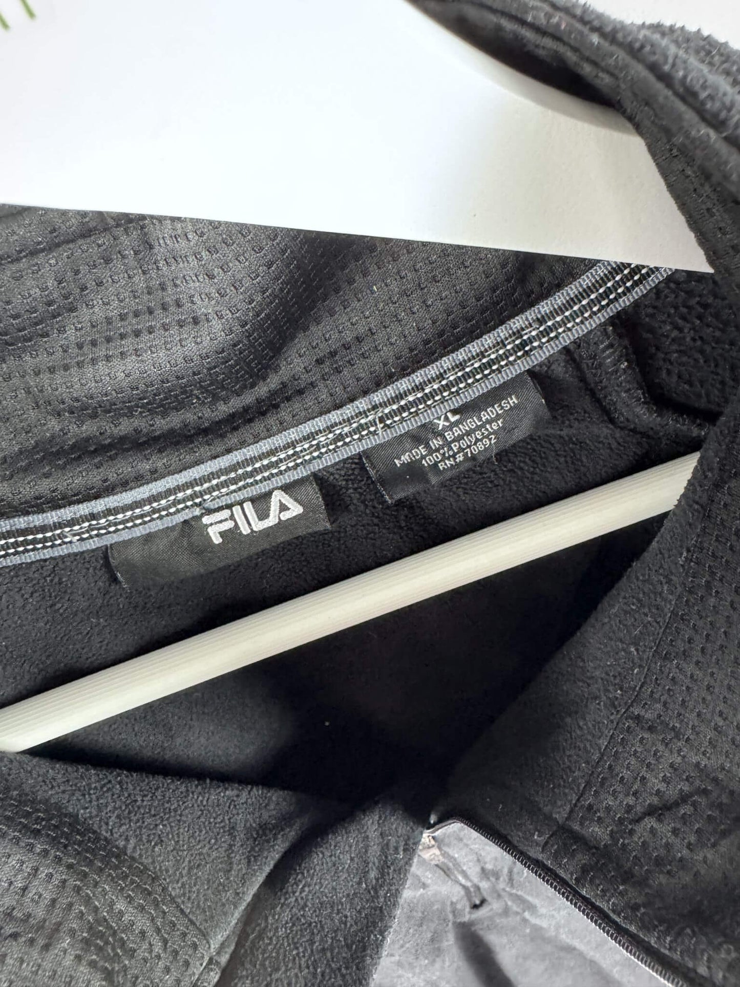 FILA 1/4 Zip Fleece Schwarz (XL)