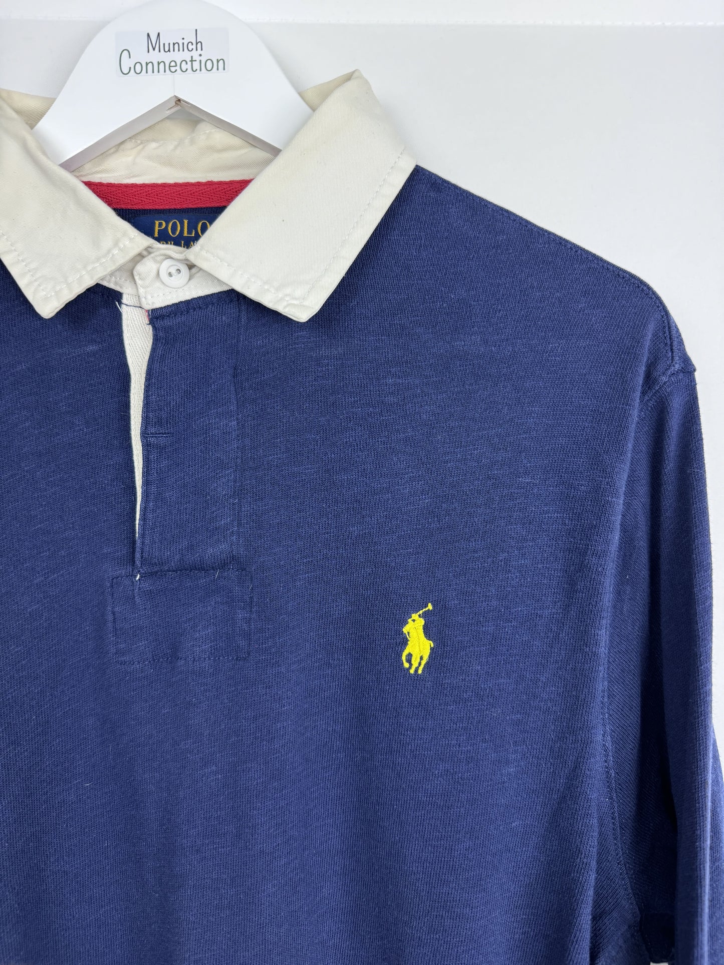 Ralph Lauren Langarmpolo Blau (L)