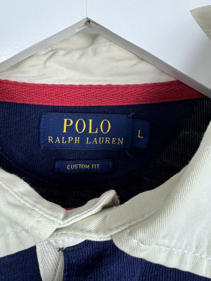 Ralph Lauren Langarmpolo Blau (L)