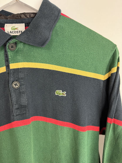 Lacoste Langarmpolo Grün Blau Gelb Rot (L)