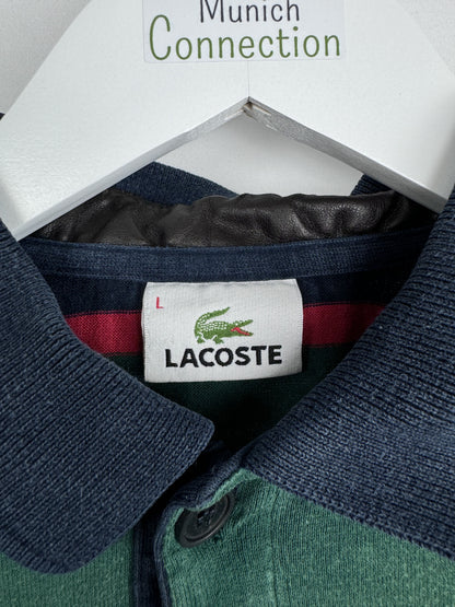 Lacoste Langarmpolo Grün Blau Gelb Rot (L)