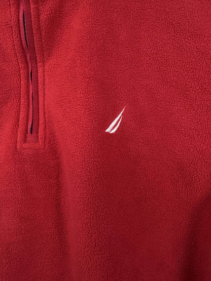 Nautica 1/4 Zip Fleece Rot (S)