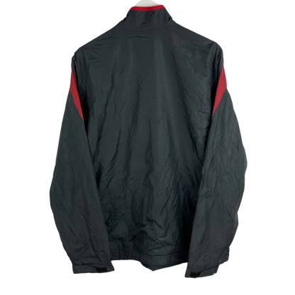 2000s Nike Windbreaker Schwarz Rot Swoosh (XXL)