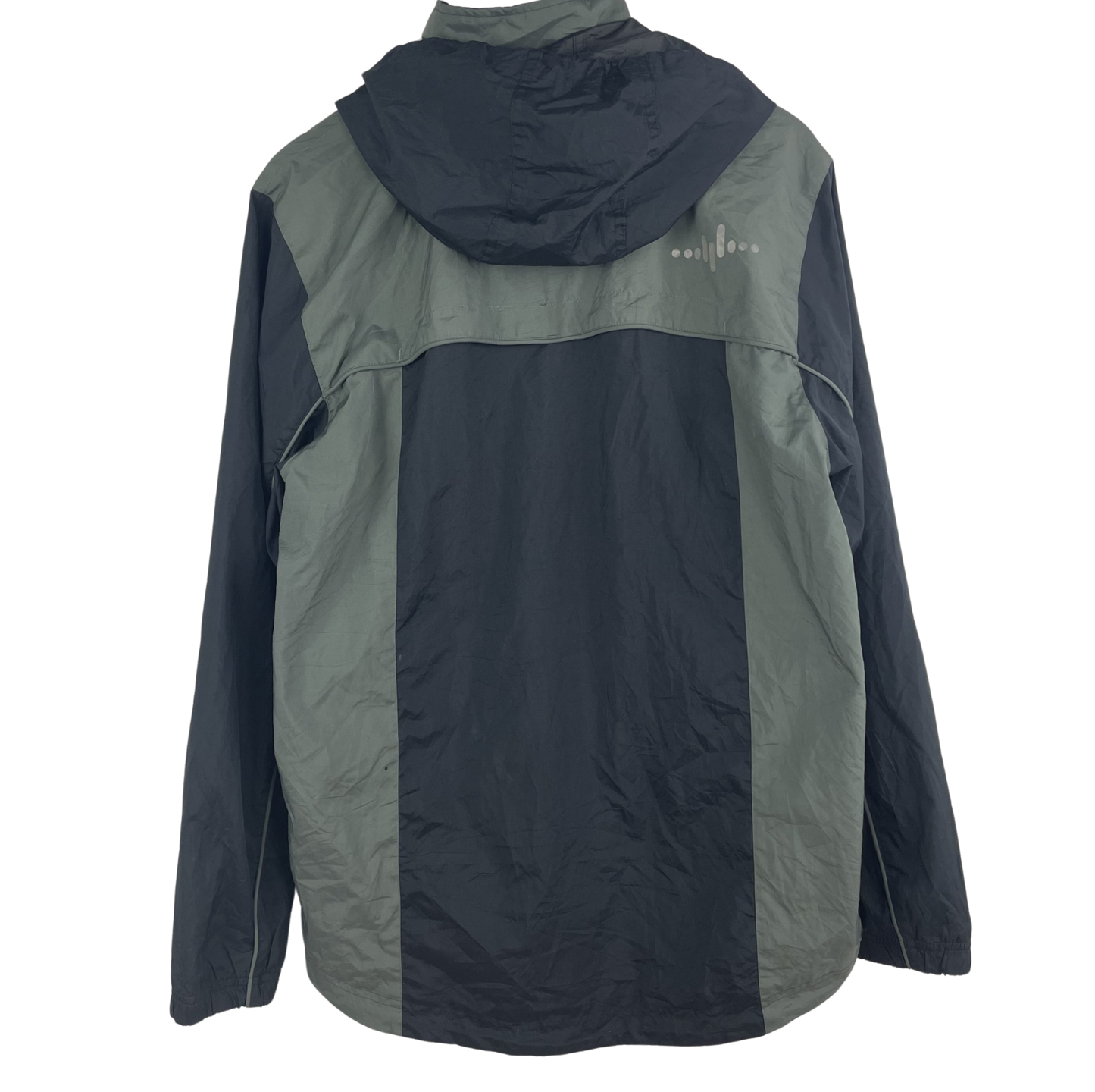 2000s Adidas Funktionsjacke Kapuze Grau Oliv (M)