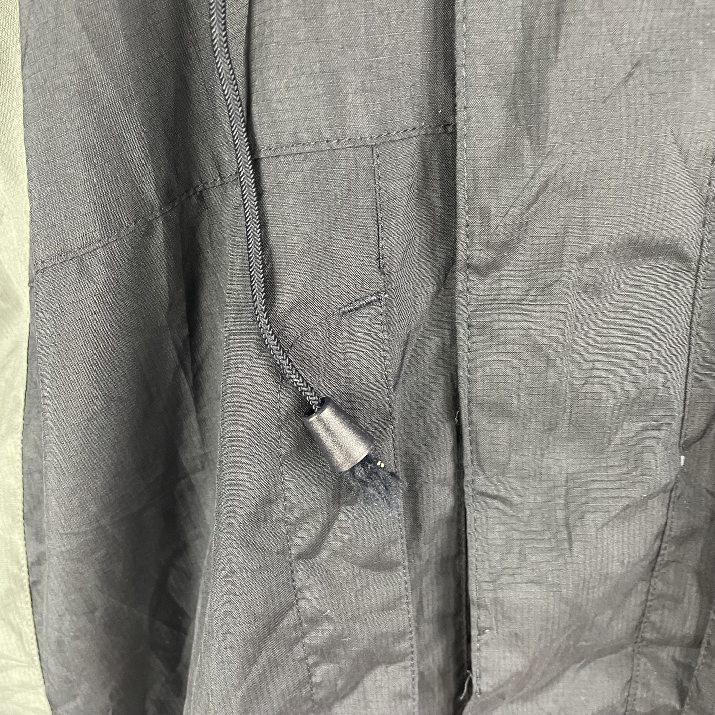 2000s Adidas Funktionsjacke Kapuze Grau Oliv (M)