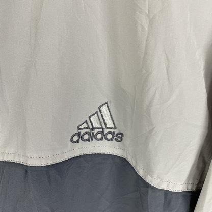 2000s Adidas Windbreaker Grau Zweifarbig (XXL)