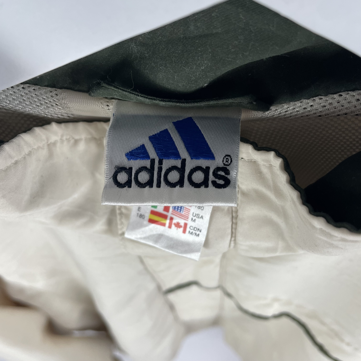 2000s Adidas Windbreaker Beige/Grün (M)