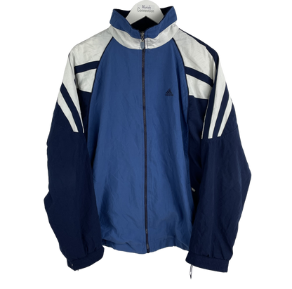 90s Adidas Windbreaker blau weiß (L)