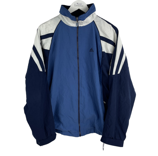 90s Adidas Windbreaker blau weiß (L)