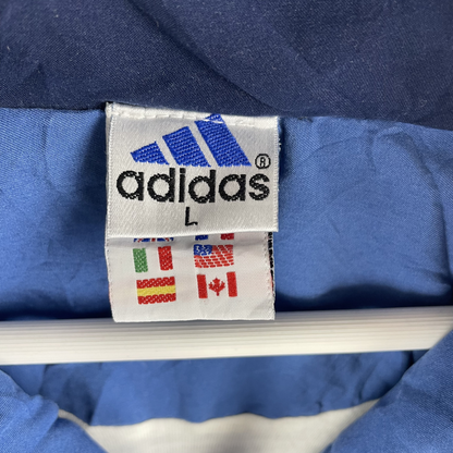 90s Adidas Windbreaker blau weiß (L)