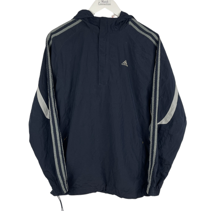 Adidas Half-Zip Windbreaker Navy/Silber (XL)