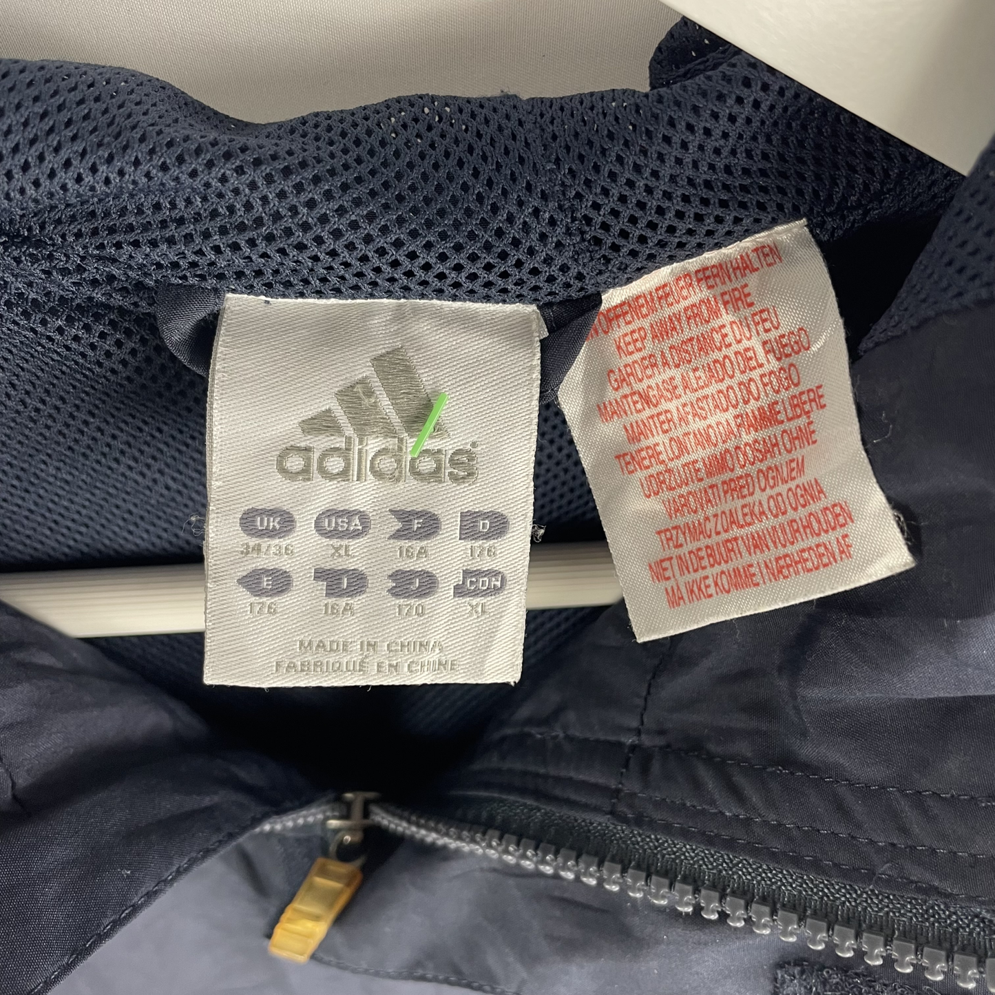 Adidas Half-Zip Windbreaker Navy/Silber (XL)