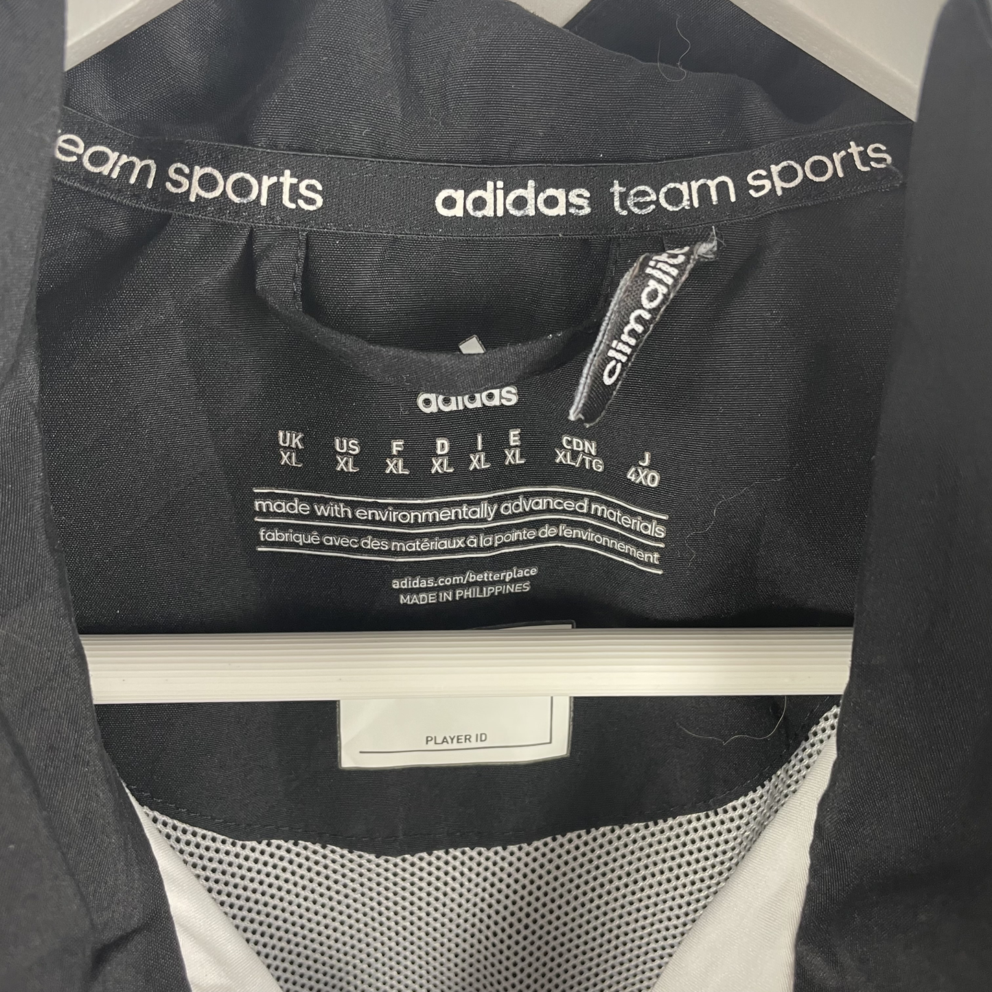 Adidas Team Sports Climalite Jacke Schwarz Weiß (XL)