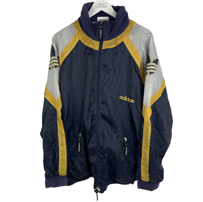 90s Adidas Windbreaker Navy/Gelb/Grau (M)