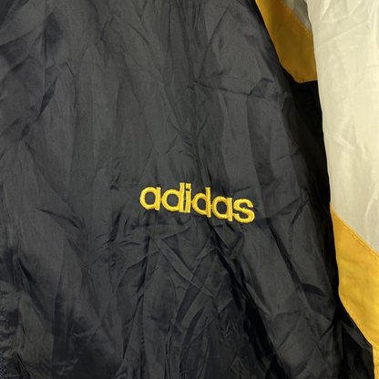 90s Adidas Windbreaker Navy/Gelb/Grau (M)