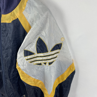 90s Adidas Windbreaker Navy/Gelb/Grau (M)