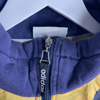 90s Adidas Windbreaker Navy/Gelb/Grau (M)