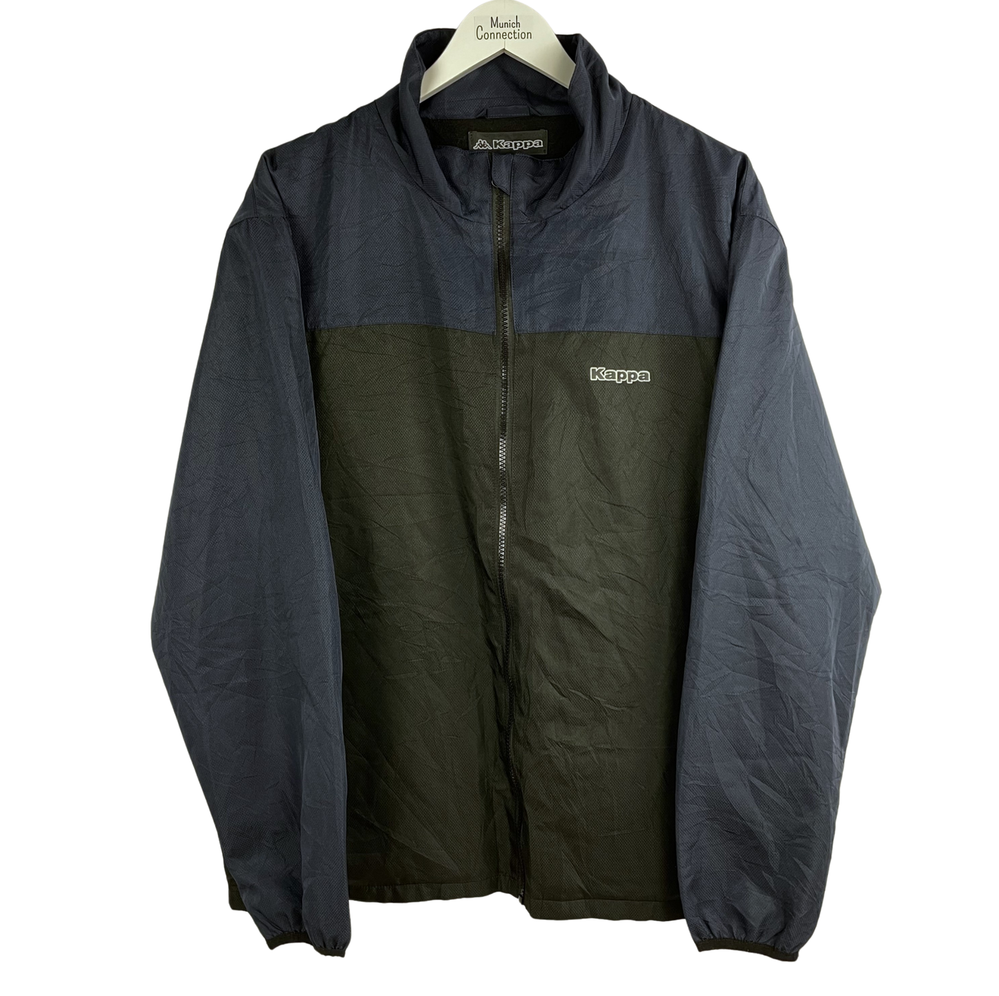00s Kappa Windbreaker Navy Schwarz (L)