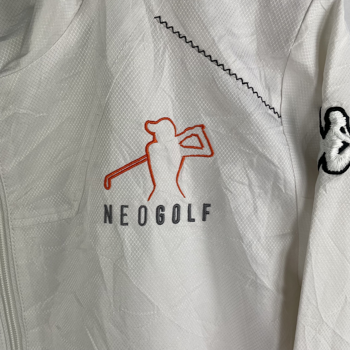 2000s Kappa Windbreaker Weiß Neogolf (L) (Damen gr.)