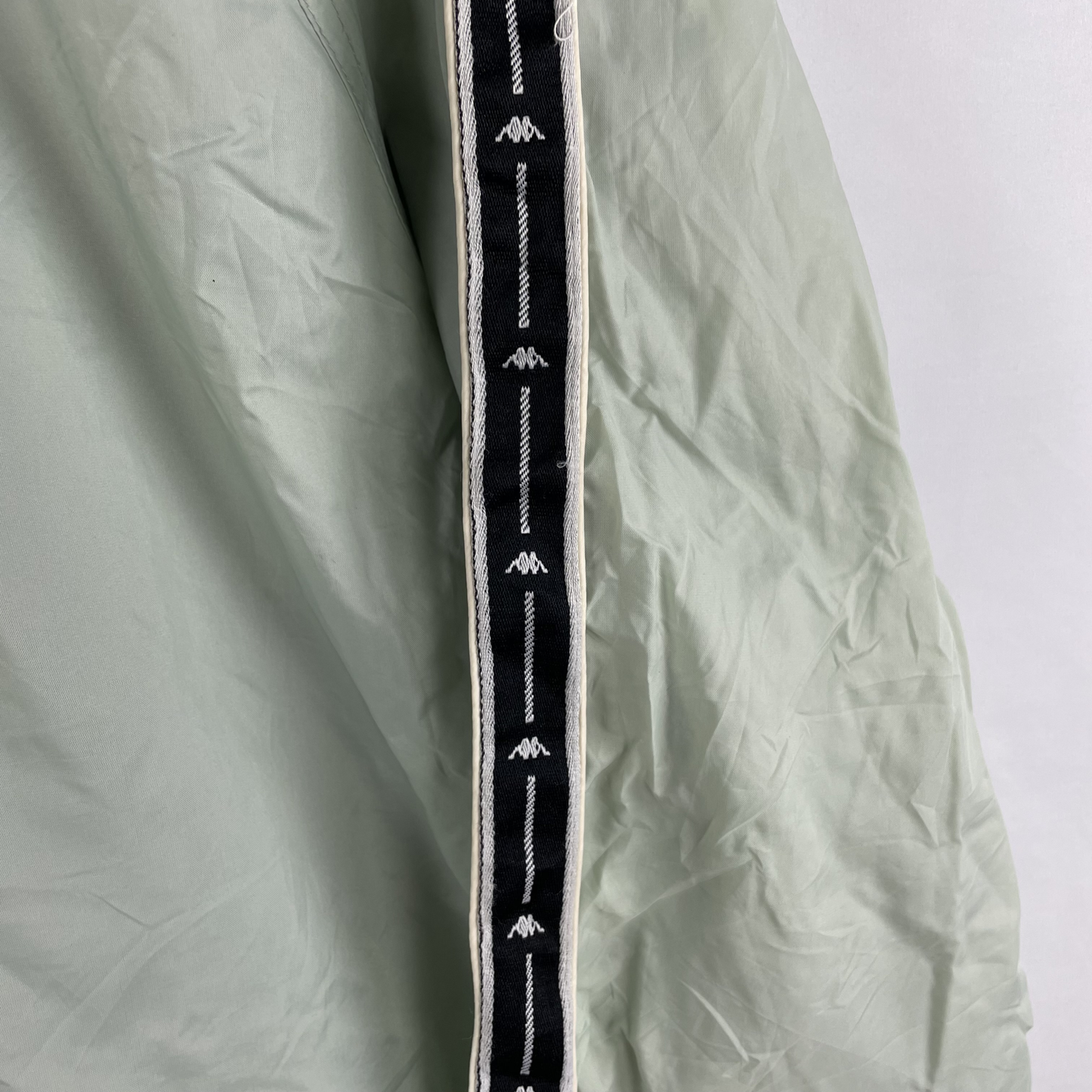 90s Kappa Taped Trainingsjacke Mint Schwarz (L)