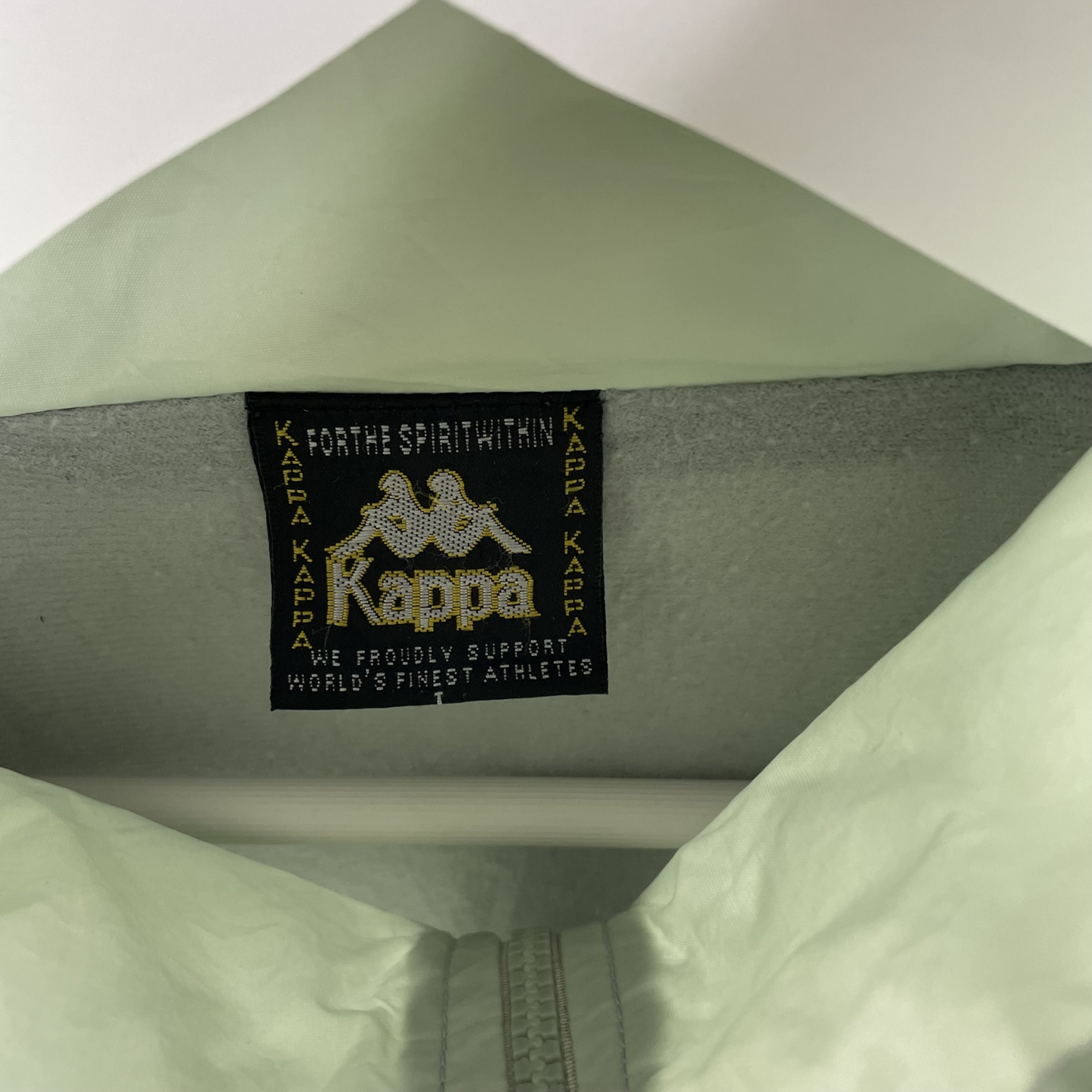 90s Kappa Taped Trainingsjacke Mint Schwarz (L)
